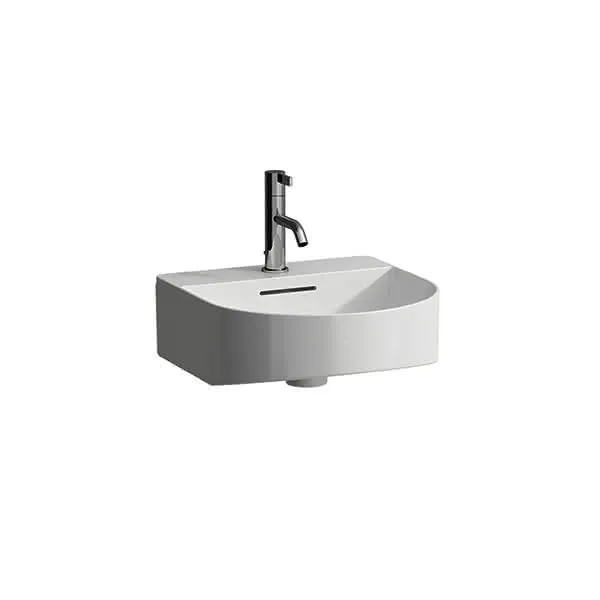 Laufen HWB SONAR 420x410x170 1 Hahnloch mit Überlauf weiß