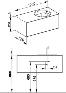 Keuco WUB Edition Lignatur 33371 f. Vari.-Waschtisch R. 1 Ausz. Eiche wi. – Bild 2