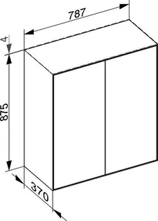 Keuco MS Lignatur 33312 2-trg. 2 Böden, Eiche – Bild 2