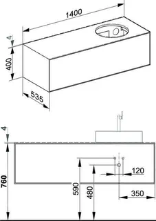 Keuco WUB Edition Lignatur 33382 f. Ker.-Waschtisch R. 1 Frontausz. Eiche – Bild 2