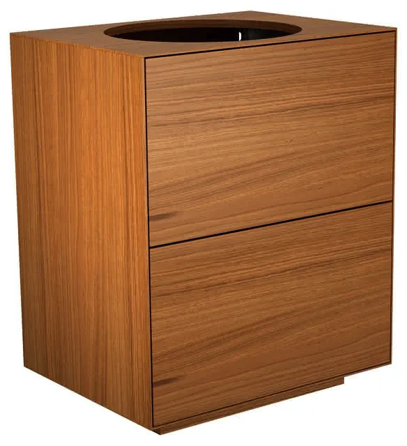 Keuco WUB Standm. Edition Lignatur 33370 Vari.-Waschtisch 2 Ausz. Eiche wi.