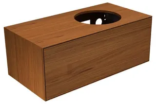 Keuco WUB Edition Lignatur 33381 f. Ker.-Waschtisch R. 1 Ausz. Eiche Ve./Gl. ws