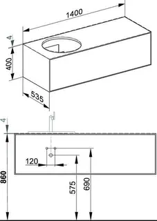 Keuco WUB Edition Lignatur 33372 f. Vari.-Waschtisch R. Ausz. Eiche wi. – Bild 2