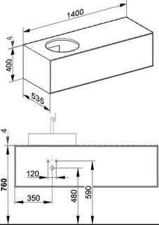 Keuco WUB Edition Lignatur 33382 f. Ker.-Waschtisch L. 1 Frontausz. Eiche – Bild 2
