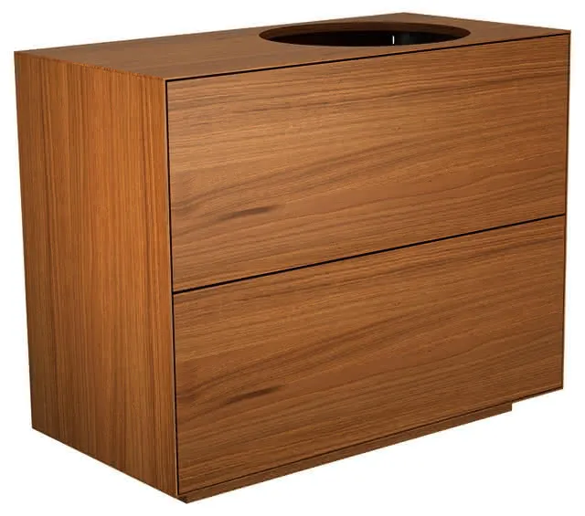 Keuco WUB Standm. Edition Lignatur 33371 Vari.-Waschtisch R. 2 Ausz. Eiche wi.