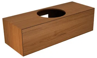 Keuco WUB Edition Lignatur 33372 f. Vari.-Waschtisch 1 Ausz. Nussb./Gl. ws sat