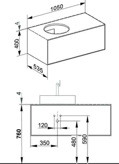 Keuco WUB Edition Lignatur 33381 f. Ker.-Waschtisch L. 1 Frontausz. Eiche – Bild 2