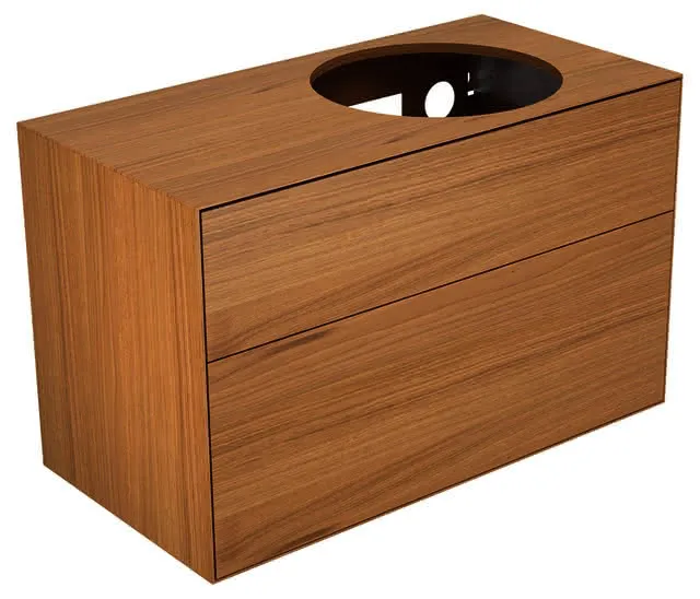 Keuco WUB Edition Lignatur 33371 f. Vari.-Waschtisch R. 2 Ausz. Eiche wi.