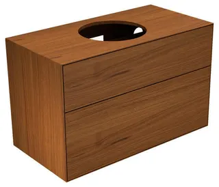 Keuco WUB Edition Lignatur 33381 f. Ker.-Waschtisch 2 Ausz. Eiche Ve./Gl. ws sat