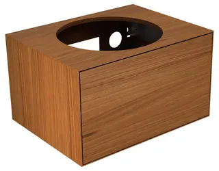 Keuco WUB Edition Lignatur 33370 f. Vari.-Waschtisch 1 Ausz. Eiche Ve./Gl. ws sat