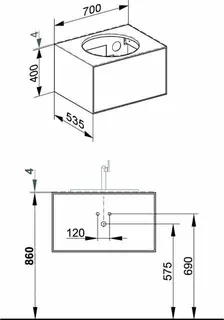 Keuco WUB Edition Lignatur 33370 f. Vari.-Waschtisch 1 Ausz. Eiche wi. – Bild 2