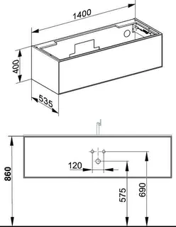 Keuco WUB Edition Lignatur 33360 f. Ker.-Waschtisch 1 Ausz. Eiche wi. – Bild 2