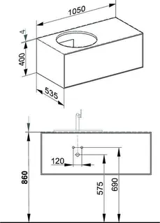 Keuco WUB Edition Lignatur 33371 f. Vari.-Waschtisch L. 1 Ausz. Eiche wi. – Bild 2