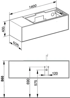 Keuco WUB Edition Lignatur 33351 f. Ker.-Waschtisch R. 1 Ausz. Eiche wi. – Bild 2