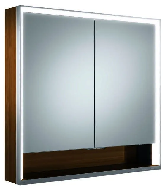 Keuco SPS Edition Lignatur 23307 Wandvorbau, Nussb. 700x735x165mm