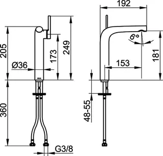 Keuco EHM-Waschtisch-Mischer 180 Lignatur 51502 o. Ablaufgrt. verchr. – Bild 2