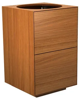 Keuco WUB Standm. Edition Lignatur 33374 Vari.-Waschtisch 2 Ausz. Eiche wi./Ker. Bslt