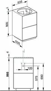 Keuco WUB Standm. Edition Lignatur 33374 Vari.-Waschtisch 2 Ausz. Nussb./Gl. ws – Bild 2