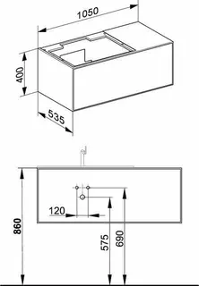 Keuco WUB Edition Lignatur 33341 f. Ker.-Waschtisch L. 1 Ausz. Eiche wi. – Bild 2