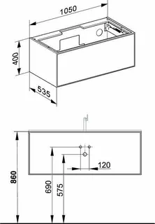 Keuco WUB Edition Lignatur 33350 f. Ker.-Waschtisch 1 Ausz. Eiche wi. – Bild 2