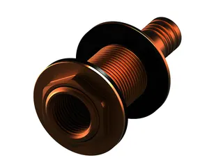 TECElogo-Push Einsteck-Wanddurchführung 2x Mutter, Si-Bronze, 16 x Rp 1/2"