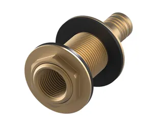 TECElogo-Push Einsteck-Wanddurchführung 2x Mutter, Si-Bronze, 16 x Rp 1/2" – Bild 2