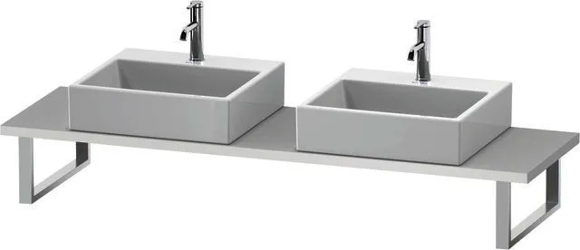 Duravit Konsole variabel L-Cube Compact 2 Ausschn.,30xvarx480,Weiß Matt