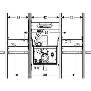 GIS Set Geberit ONE Waschtisch für ONE Wandarmatur, mit UP-Drehsiphon B105 – Bild 4