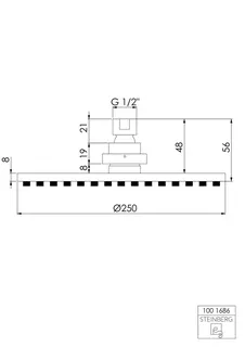 Steinberg Regenbrause 250 mm x 8 mm 100 1686, chrom – Bild 2