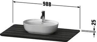 Duravit Luv Massivholzkonsole 1 Ausschnitt 25x988x595mm, Amerikanischer Nussbaum – Bild 3