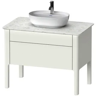 DU Luv WTU bodenstehend, 1 Schubkasten, 1 Auszug,743x938x570mm,Weiß Seidenmatt