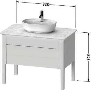 Duravit Luv WTU bodenstehend, 1 Schubkasten, 1 Auszug,743x938x570mm,Weiß Seidenmatt – Bild 2