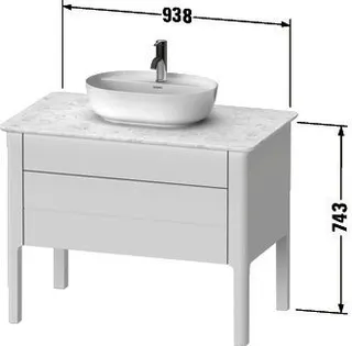 Duravit Luv WTU bodenstehend, 1 Schubkasten, 1 Auszug,743x938x570mm,Weiß Seidenmatt – Bild 4
