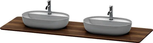 Duravit Massivholzkonsole Luv 25x1783x595 2 Ausschnitte, Am. Nussbaum massiv