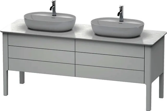 Duravit WTU bodenstehend Luv 743x1783x570mm 2 SchKa,2 Ausz.,Weiß Seidenmatt