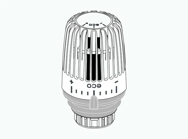 HEIMEIER Thermostat-Kopf K-eco weiß RAL 9016, Standard
