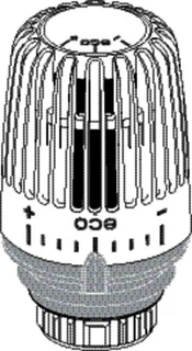 HEIMEIER Thermostat-Kopf K-eco weiß RAL 9016, Standard – Bild 2