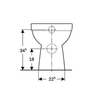 Geberit Renova Stand-WC Tiefspüler, Abg.horiz teilgeschl. Form, Rimfree, pergamon – Bild 4