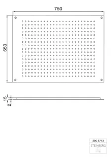 Steinberg Relax Rain Regenpaneel 550 x 750 mm 390 6713, chrom – Bild 2