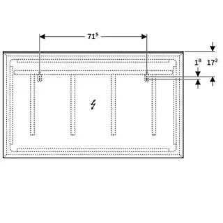 Geberit Xeno2 Lichtspiegel mit direkter und indirekter Beleuchtung, 120x71x5,5cm – Bild 4