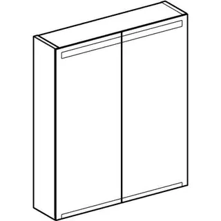 Geberit Option Spiegelschrank mit Beleuchtung zwei Türen, 60x70x15cm – Bild 5
