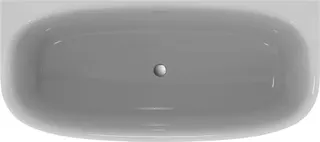 Ideal Standard D-Form-Badewanne DEA f.Wandanbindung, m.Ablauf, 1800x800x475/610mm, Weiß – Bild 2