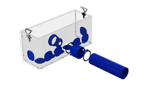 Kermi x-well Verteiler rund 17-fach Unterteil, 640x271x208 mm – Bild 2