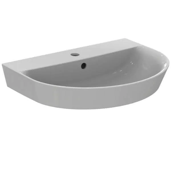 Ideal Standard Waschtisch Connect Air Arc, 1 Hahnloch, mit Überlauf, 600x460x160mm, Weiß