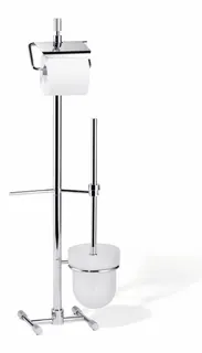 Giese WC-Ständer rund mit Bürstengarn. PH m. Deckel+Ersatzrollenh.