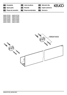 Keuco Duschablage 24953 auf Maß, 610-800 x 120 x 90 mm, schwarzgrau – Bild 3