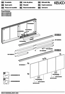 Keuco Royal Modular 2.0 SPS, bel. 80041, Einb,2Steckd/USB,sb-elox,1600x700x120mm – Bild 3