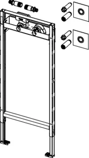 TECEprofil Bad-/Dusch Modul, BH 1120 mm mit Hygienebox, U-Doppel WS, vorgedämmt – Bild 2