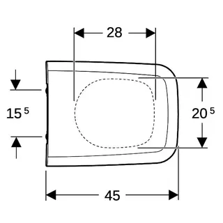 Geberit iCon Square WC-Sitz, Bef. von oben mit Absenkautomatik, Quick Release, weiß – Bild 5