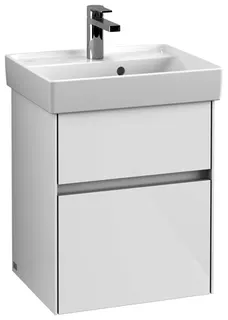 VB WaschbeckenUS Collaro 460x546x374mm 2 Ausz. Waschbecken m.tig Glossy White